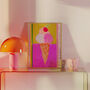 Ice Cream Cone Art Print Summer Gelato Poster, thumbnail 1 of 12