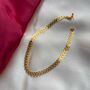 Golden Brass Boho Leaf Foot Payal Anklet, thumbnail 1 of 5