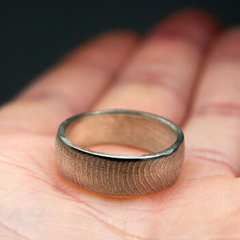 Sterling Silver Fingerprint Memorial Ring, 2 of 4