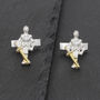 Knight Cufflinks In Silver And 18 Ct Gold, thumbnail 1 of 3