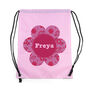 Personalised Classic Pink Flower Waterproof Swim Bag, thumbnail 6 of 8