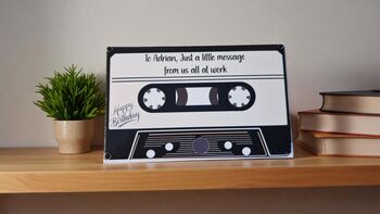 Personalised Cassette Voice Message Card – Neon Happy Birthday, 12 of 12