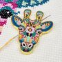 Jigsaw Giraffe Cross Stitch Kit, thumbnail 3 of 7