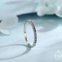 Amethyst Purple Ombre Half Eternity Ring, thumbnail 1 of 10