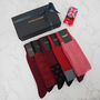 Customised Red Luxury Men's Socks Three Pair Gift, thumbnail 2 of 10