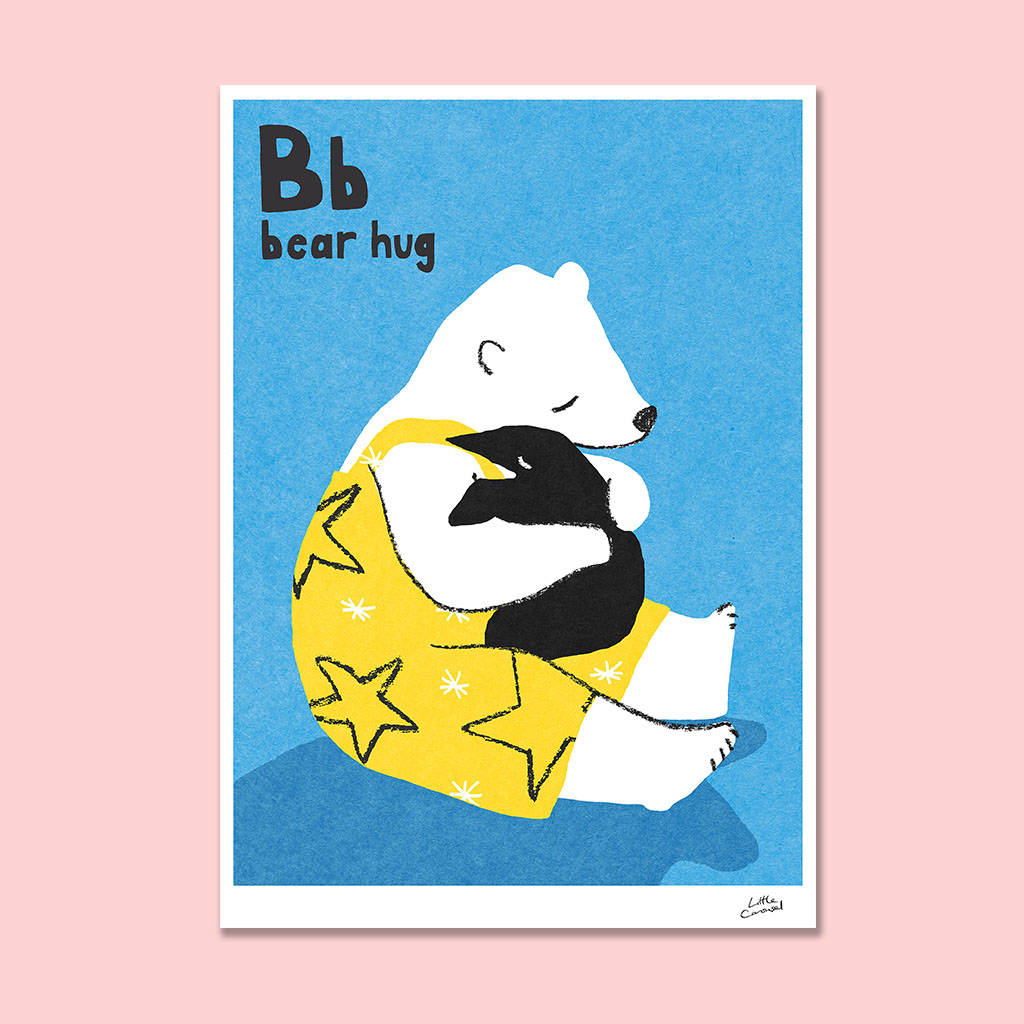 Bear Hug Alphabet Print By Little Carousel | notonthehighstreet.com