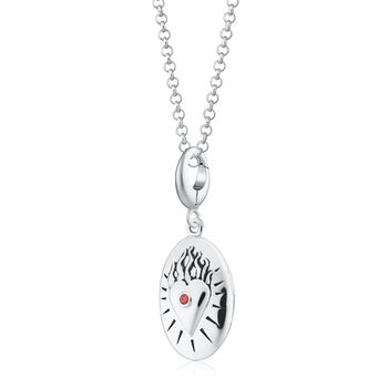 Sterling Silver Flaming Heart Locket Necklace, 2 of 7