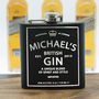 Personalised Gin Vintage Style Hip Flask, thumbnail 1 of 3