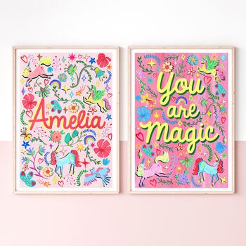 You Are Magic Unicorn Print | Storybook Nursery Wall Art, 4 of 11
