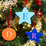 Personalised Colour Block Initial Christmas Decoration, thumbnail 7 of 12