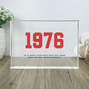 Personalised Year Milestone Giant Crystal Block | Birthday Or Anniversary Gift, 6 of 10