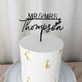 Personalised Mr And Mrs Wedding Cake Topper, thumbnail 2 of 6