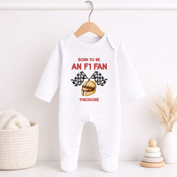 Personalised Born To Be An F1 Fan Outfit, 3 of 8
