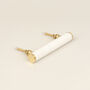 G Decor Bianca Estella Solid Marble And Brass Architectural Cabinet Pull Handle, thumbnail 2 of 3