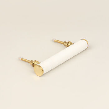 G Decor Bianca Estella Solid Marble And Brass Architectural Cabinet Pull Handle, 2 of 3