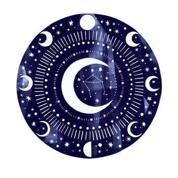 Personalised Zodiac Moon Celestial Constellation Print, 9 of 12