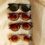 Black Classic Round Sunglasses, thumbnail 4 of 4