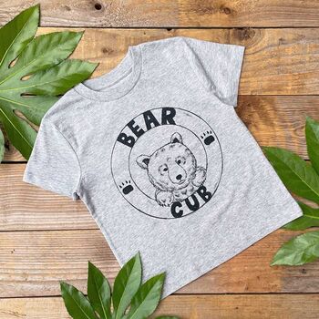 Papa Bear And Cub Organic T Shirt Set, 4 of 6