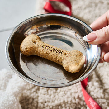 Personalised Set Of Two Christmas Dog Biscuits, 3 of 4