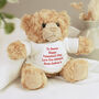 Personalised Christmas Teddy Bear With Message, thumbnail 2 of 3