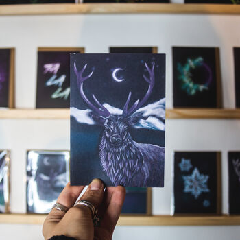Mountain Deer Greeting Card, 2 of 2