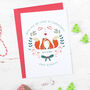 Foxes In Love Personalised Christmas Card, thumbnail 2 of 5