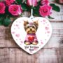 Personalised Yorkshire Terrier Dog Love Decoration, thumbnail 2 of 2