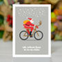 Funny Bike Lovers Christmas Card, Santa On A Bike, thumbnail 1 of 8