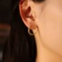 Gold Organic Branch Loop Earrings, thumbnail 1 of 3