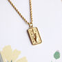 Tarot Card Tag Necklace With Gems 18ct Gold Plated, thumbnail 7 of 12