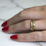 Hammered Gold Plated Silver Russian Wedding Ring, thumbnail 4 of 5