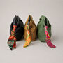 Fairtrade Cotton Frame Lined Makeup Bag Recycled Sari, thumbnail 2 of 5