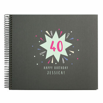 Personalised 40th Birthday Spiral Bound Book, 4 of 10