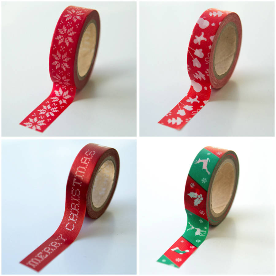 festive christmas washi tape by berylune