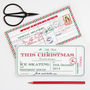 Personalised Christmas Ticket, thumbnail 1 of 1