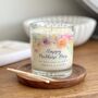 Mothers Day Personalised Floral Candle, thumbnail 2 of 3