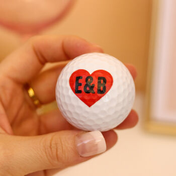 Personalised Couples Love Heart Golf Tin Gift Set, 2 of 5