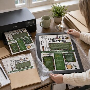 90th Birthday Gift For Gardeners Personalised Print, 4 of 10