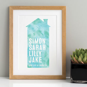 Family Home Personalised Print, 3 of 10