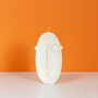 Tall Oval Face Candle And Minimalist Home Decor Gift, thumbnail 2 of 7