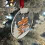 North Pole Glitter Acrylic Family Christmas Tree Decoration, thumbnail 2 of 3