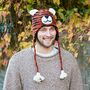 Tiger Hand Knitted Woollen Animal Hat, thumbnail 6 of 6