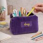 Personalised Soft Velvet Makeup Cosmetic Toiletry Bag, thumbnail 5 of 7