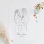 Personalised Wedding Portrait Line Drawing, thumbnail 4 of 7