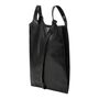 Two Way Handheld Or Crossbody Tote Leather Shoulder Bag Black, thumbnail 1 of 5