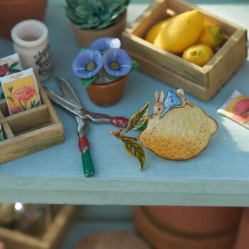 Fable England X Peter Rabbit Lemon Brooch, 2 of 7