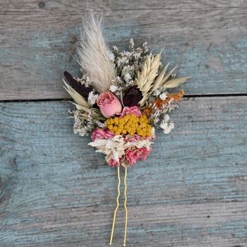 Wedding Dried Flower Bouquet Meadow Mixed Right, 5 of 5