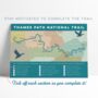 River Thames Path Art Print With Map And Tick List, thumbnail 3 of 7