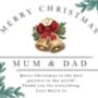 Merry Christmas Mum And Dad Personalised Xmas Candle Present For Parents, thumbnail 6 of 7