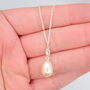 Deco Inspired Pearl Pendant Necklace, thumbnail 1 of 6